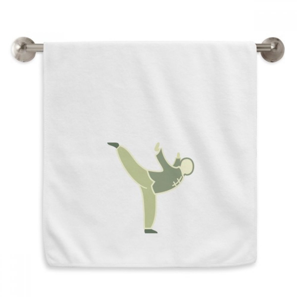 Serviettes moelleuses Kungfu Chine motif diadème blanc 13x29 pouces