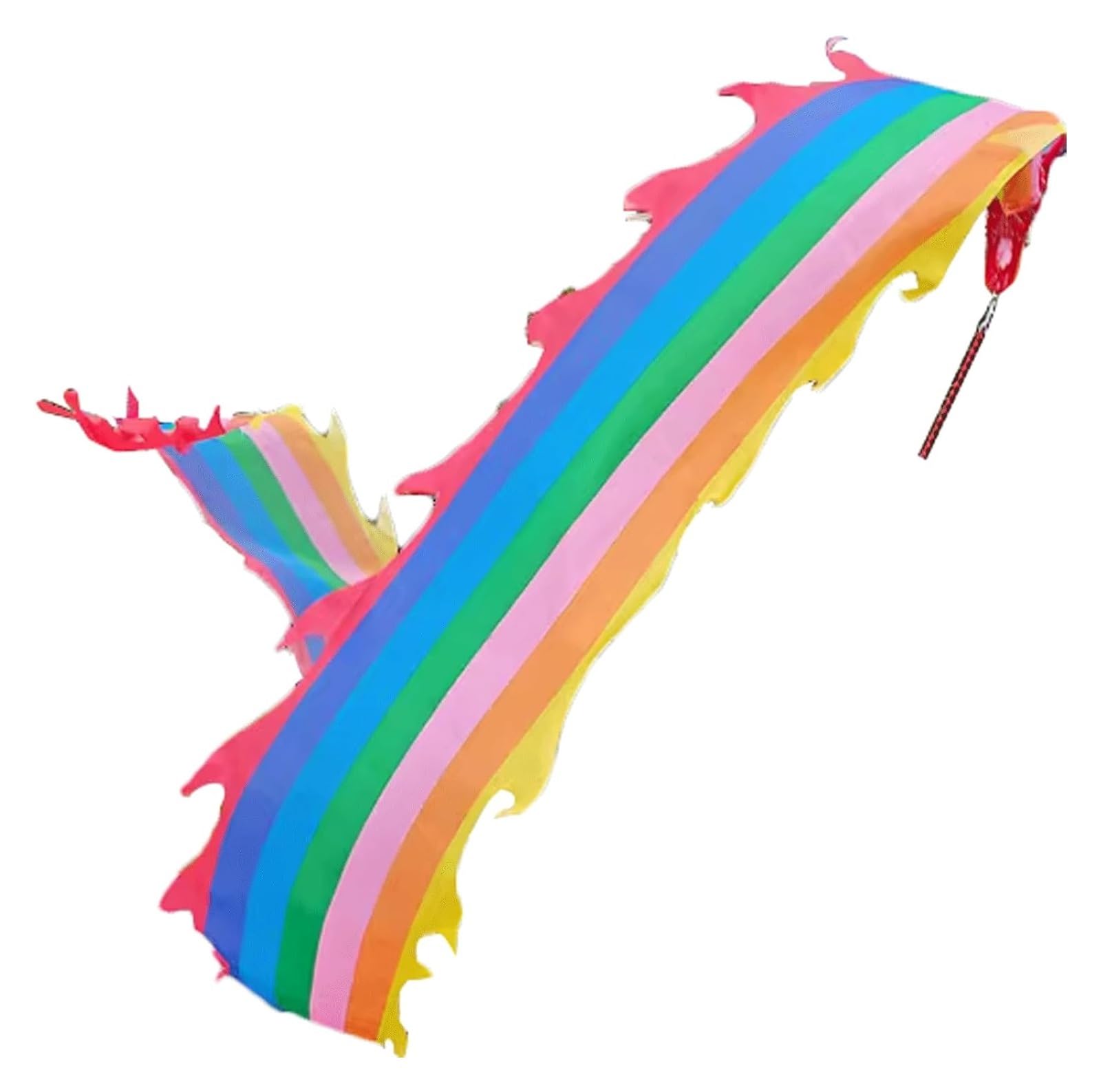 Fitness Dragon Streamer, Fitness na świeżym powietrzu Taniec smoka, Chińska głowa smoka Rekwizyty do tańca smoka Program występów szkolnych Narzędzia Fitness Dragon Belt Pomyślna chmura(Colorful,3Mete