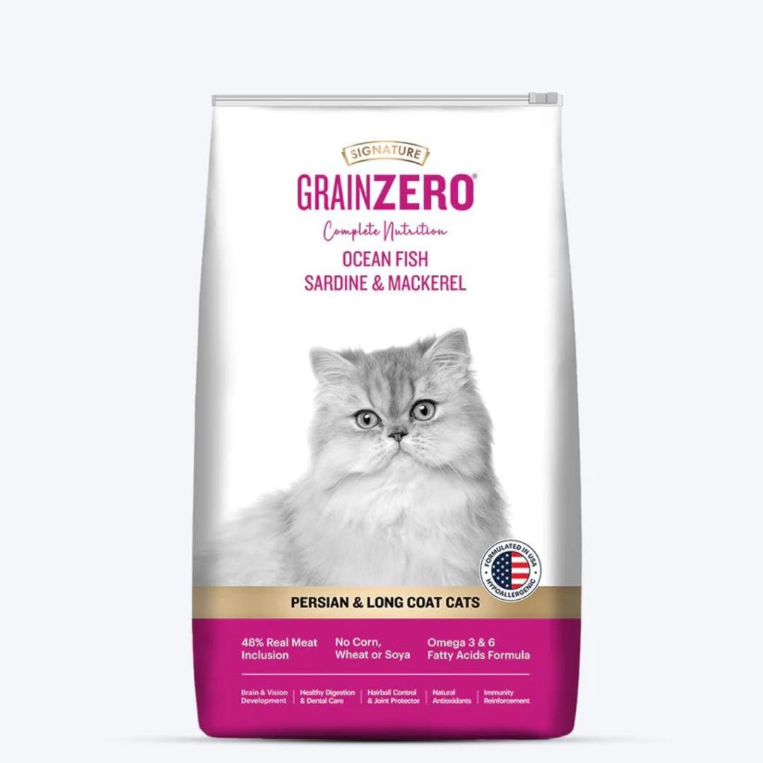 Signature Grain Zero Persian and Long Coat Dry Cat Food 1.2kg Pack 3 (B0CG9M1NS6) Amazon Price History, Amazon Price Tracker