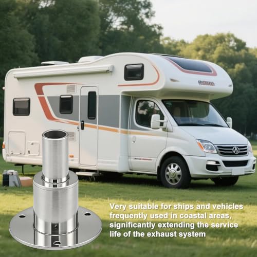 Durch Rumpf Auspuff 24mm, 316 Edelstahl Dieselheizung Zubehör & Standheizung Zubehör, Hitzebeständig für LKW Boot Auto, Inkl. Montageset