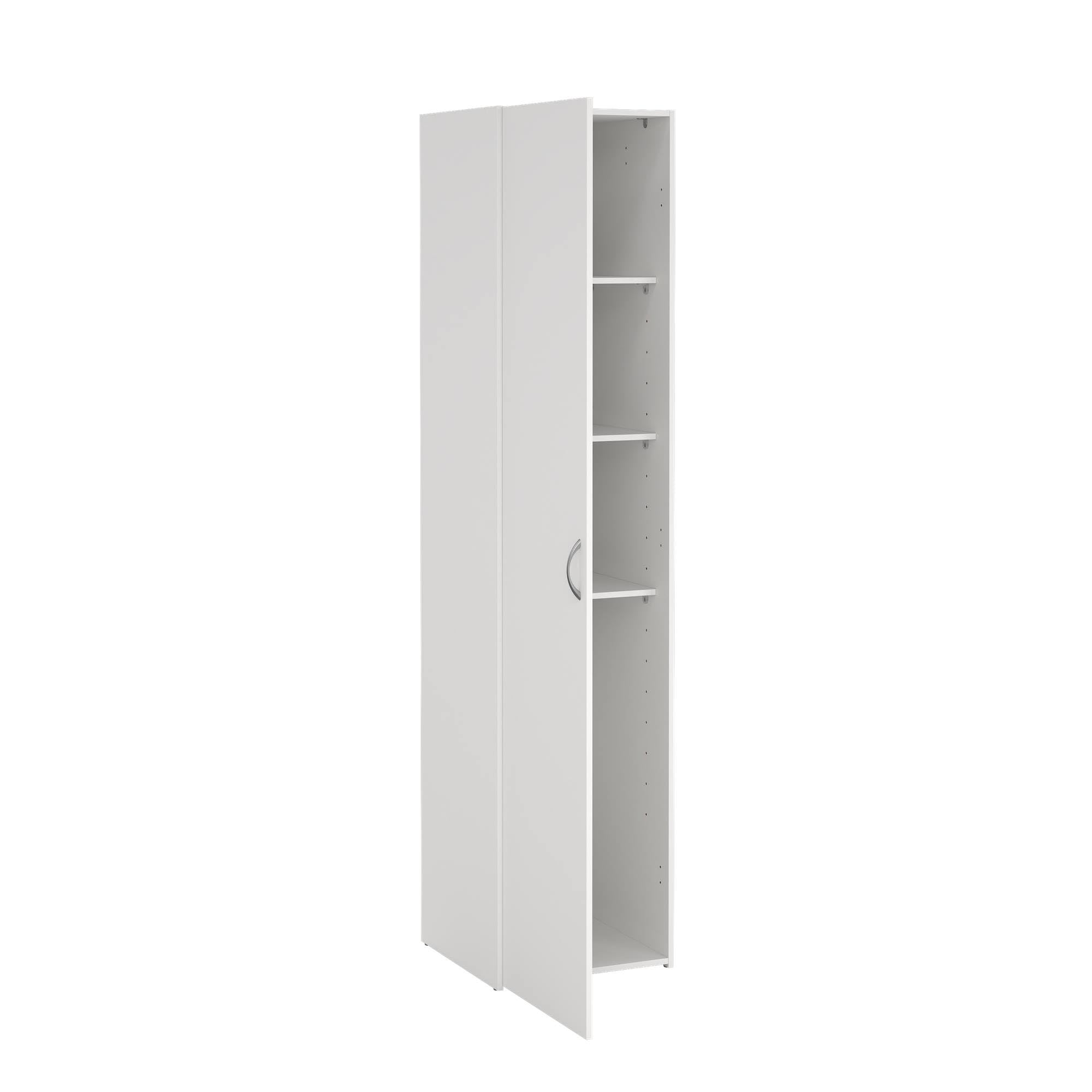 Armario Dormitorio Duero White con 1 Puerta en Color Blanco 40 x 42 x 176 cm