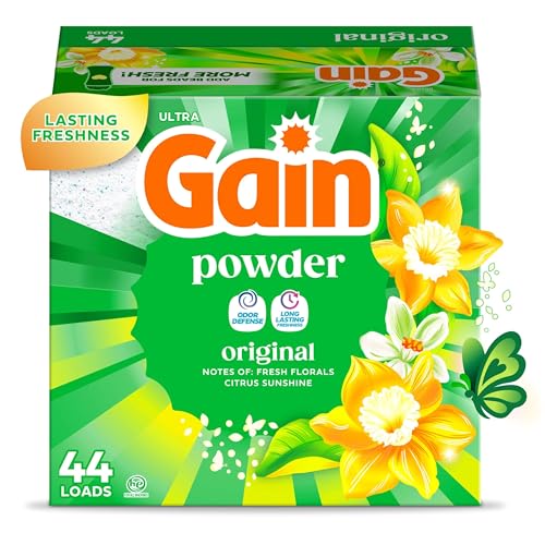 Gain Powder Laundry Detergent, Original Scent, 44 Loads, 40 OZ