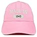 Trendy Apparel Shop Made in 1943 Embroidered 80th Birthday Washed Baseball Cap - Pink
