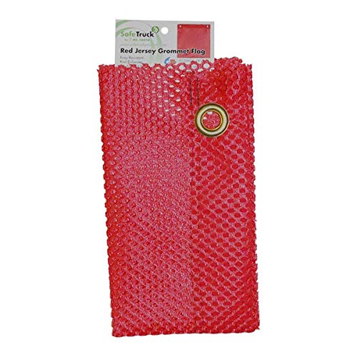 Red Jersey Safety Flags with Grommets - 18" Jersey Flag w/Grommets - Retail Packaged