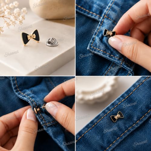 Image of Flower Shape Lapel Pin for Men & Women, Stainless Steel Suit Pin with Secure Spring Clasp, Lightweight Decorative Pin for Blazers Jackets Shirts Bags and Accessories