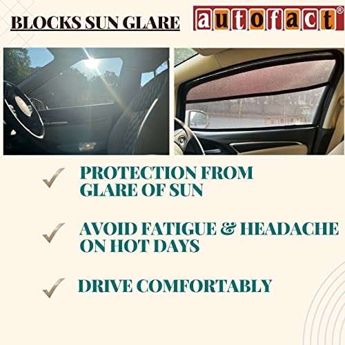 Image of Autofact Side Window Magnetic Sunshades Compatible with City (2020 to 2023), Special Z Black mesh to Block Sun Glare and UV Rays