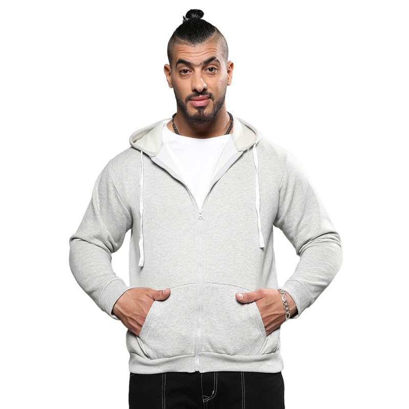 instafab Plus Men's Hoodie for Casual Wear | Hooded Neck | Long Sleeve | Pull On Closure | Plus-Size Fit | Cotton Sweatshirt Crafted with Comfort Fit for Everyday Wear-picture-29