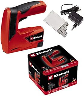 Einhell Akku-Tacker TC-CT 3,6 Li (3,6V, 1,3Ah, 30 Schuss/min, ergonom. Softgrip, Sicherheitsnase, Lieferung inkl. Metallbox, Ladegerät & 1000 Klammer)