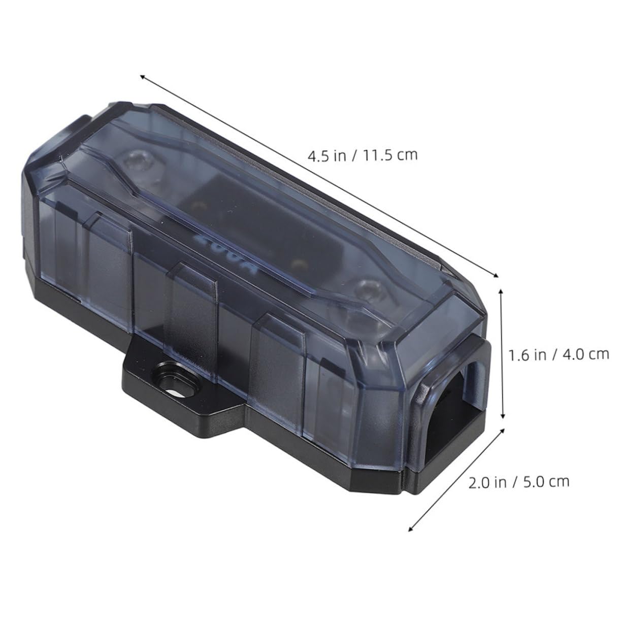 Portafusibile per Impianto Audio Auto 200a 0ga, 2 Pezzi | Lega di Zinco, Argento, Installazione Semplice, Protezione Affidabile, per Vari Modelli