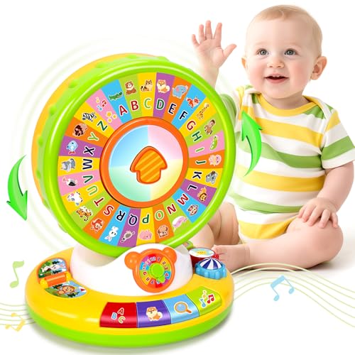 Image of Learning Toys for Kids 1-3, Spin and Sing Alphabet Zoo, Lights & Sounds