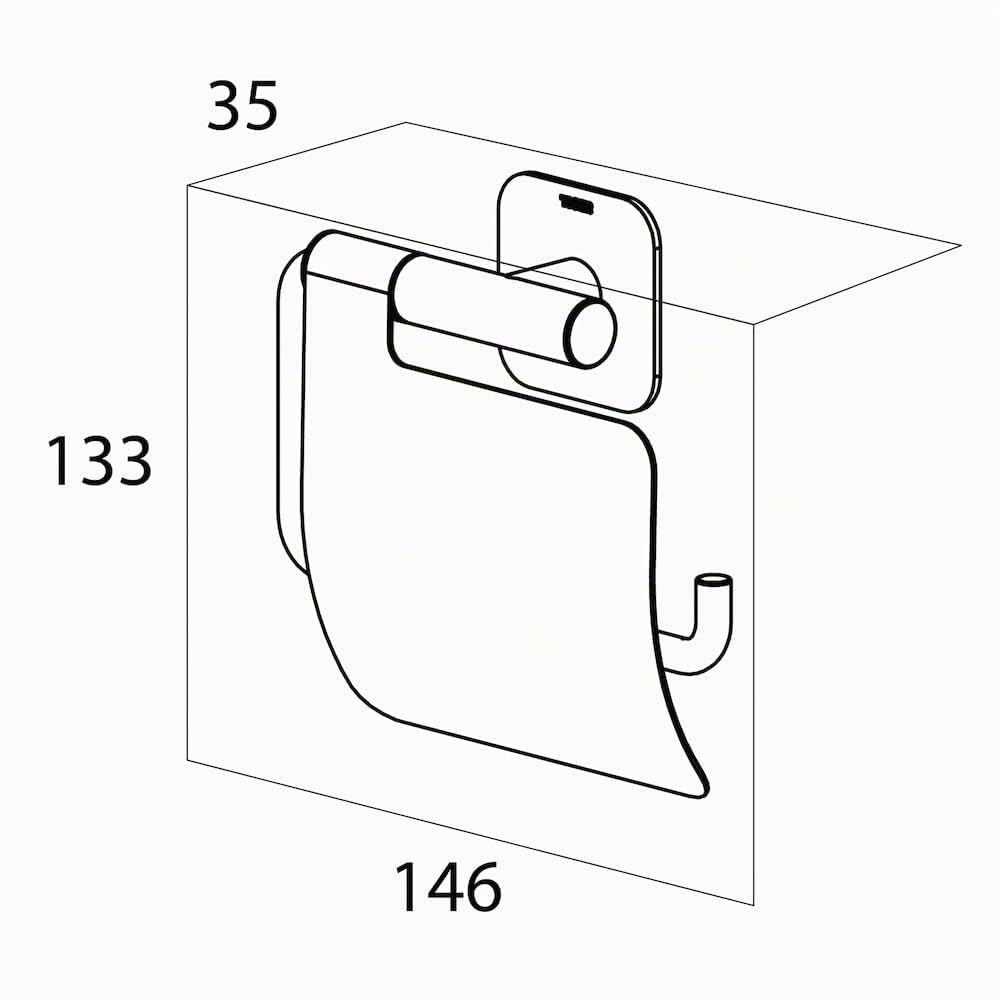 Tiger Colar Portarotolo per carta igienica con coperchio Acciaio inox lucidato