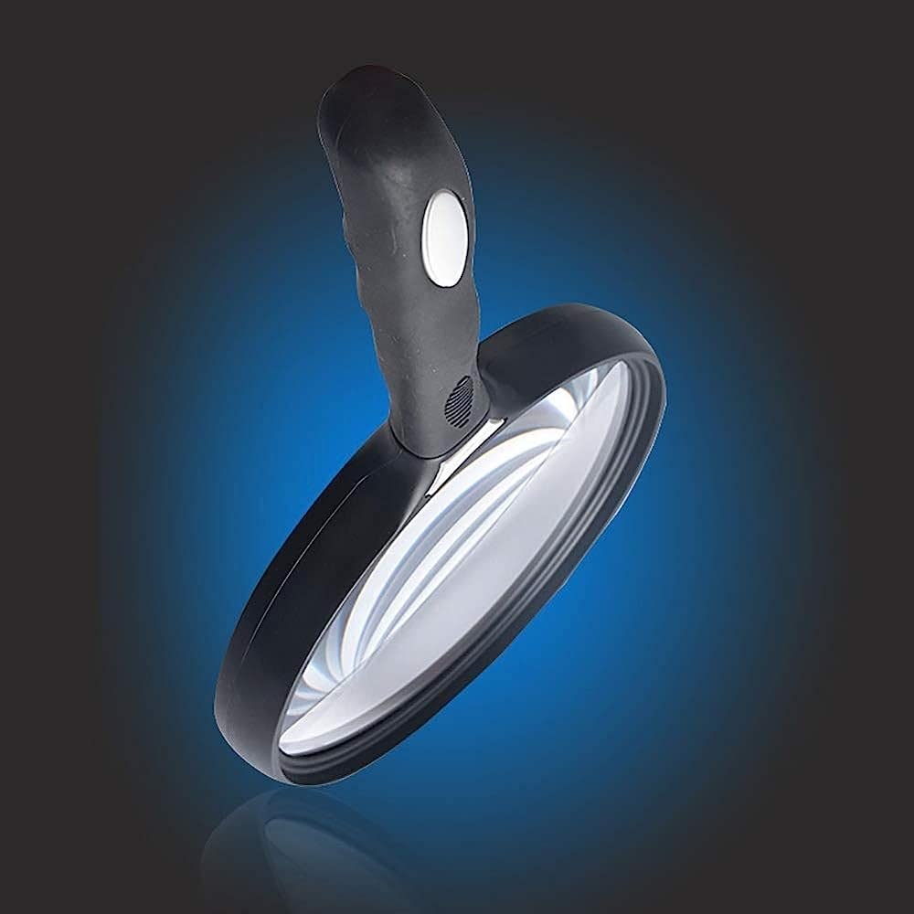 Lente d'Ingrandimento Portatile Professionale 5X per Gioielli, Lente d'Ingrandimento Portatile per Leggere giornali e Gioielli/Nero