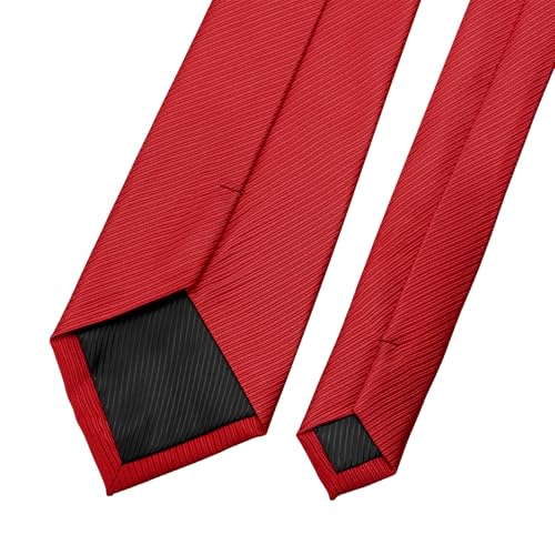 Image of KOOELLE Men's Ties Solid Pure Color Plain Neckties Formal Black Ties For Men