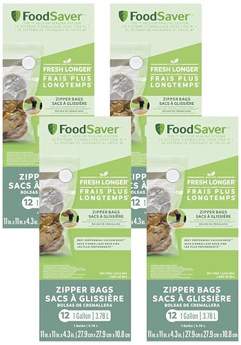 Image of FoodSaver 1-Gallon Vacuum Zipper Bags,(Pack of 4)