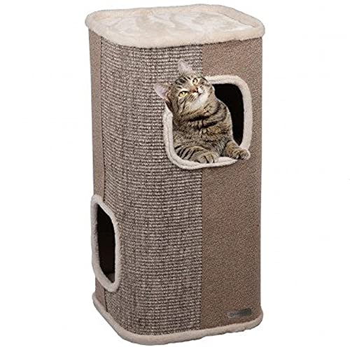 kratztonne für Katzen – Flamingo Greta XXL – 130 cm – Ø 50 cm – Sisal & Plüsch – extra groß