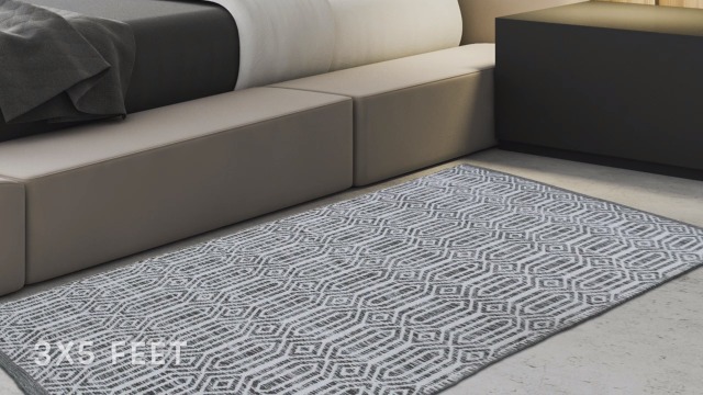 Amazon.com: Chardin home Grey, Green & Ivory Boho Throw Rug 2x3