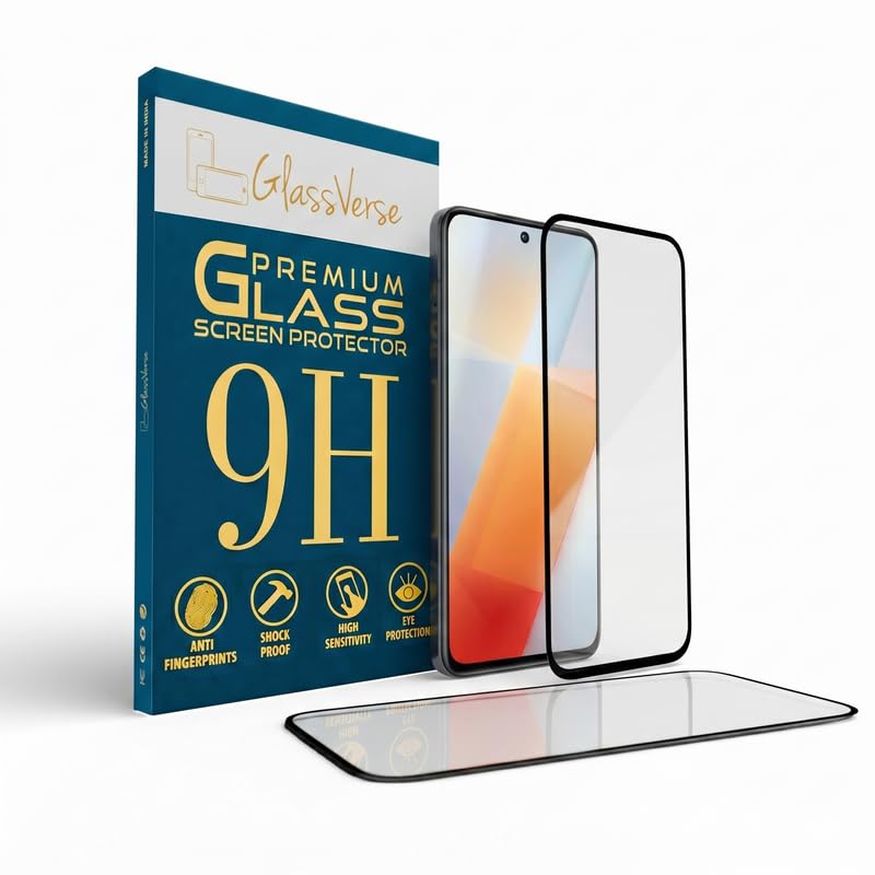 GlassVerse 9H Gorilla Pro Tempered Glass for IQOO 9 5G | HD Clarity Screen Protector, Ultra Strong 9H Protection, Edge to Edge, Case Friendly, Hassle-less Installation Kit Included. (Pack of 2)-image-43