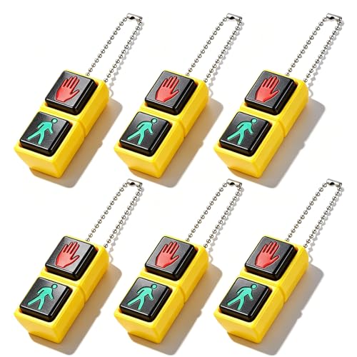 Lewtemi 6 Pcs Keyboard Fidget Toy Fidget Clicker Keychain Cute Stress Relief Gadget Anxiety Toys Decompression Button Clicker Toy Stress Relief for Adults Bag Charm Decompression Gifts