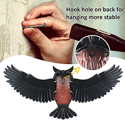 John's Studio Metal Owl Wall Decor Bathroom Glass Art Iron Sculpture Outdoor Hanging Decoration For Home Bedroom Garden Patio Porch Or Fence #TOP3