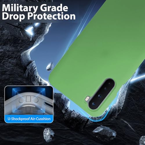 Image of LIRAMARK Liquid Silicone Soft Back Cover Case for OnePlus Nord (Mint Green)