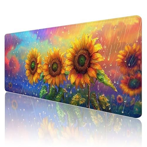 Tapis de souris gamer XXL rouge 1200x600mm avec surface imperméable et bords cousus D4