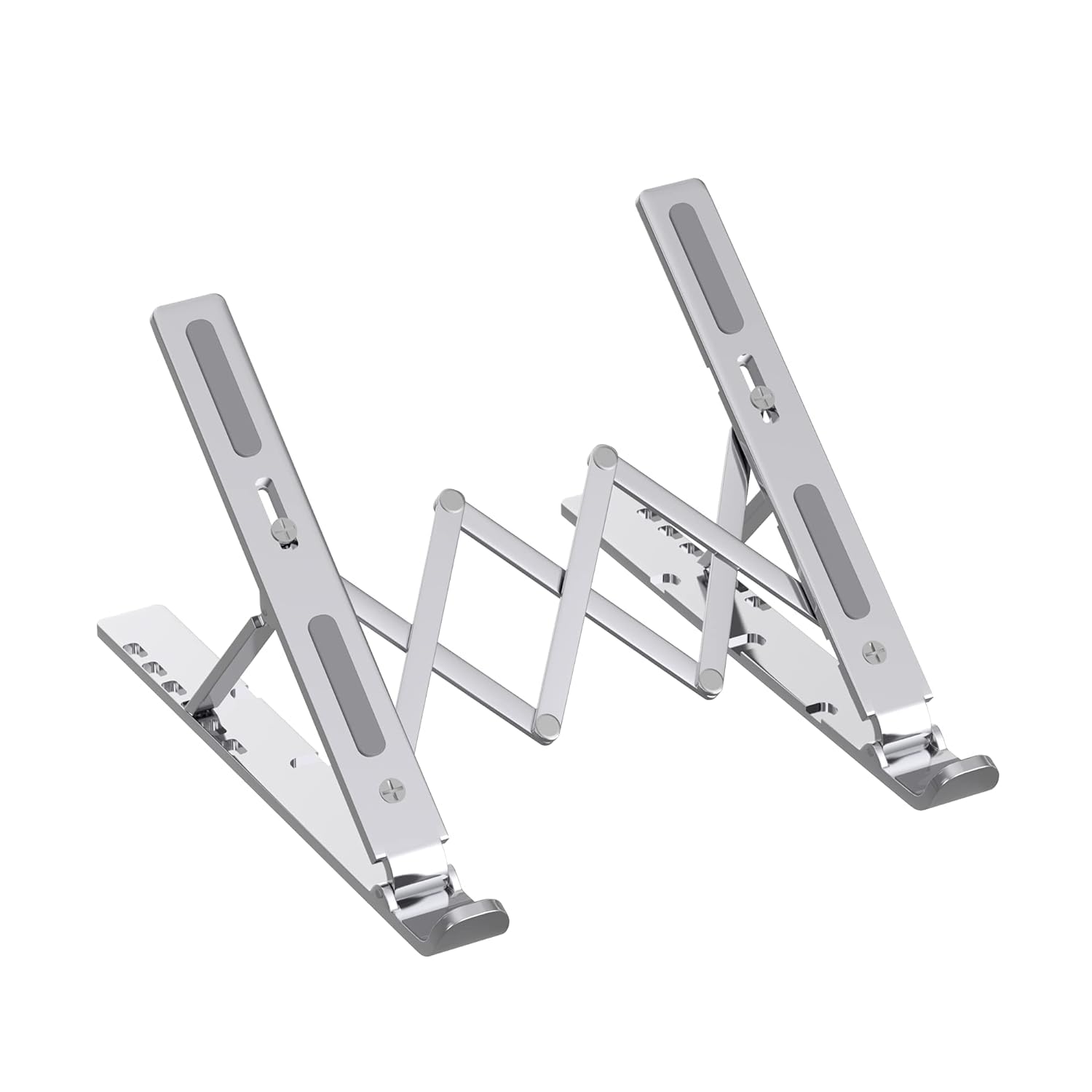 Homeistic Applience Metal Self-Adhesive Mini Laptop Stand Base Non-Slip Bracket, Ergonomic Desktop Stand, Compatible with All Laptop, Tablets & Mobile Phones Stand (Aluminium Laptop Stand)