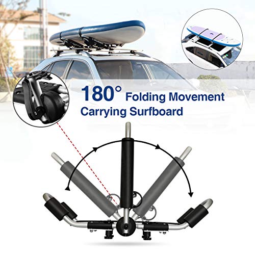 image for LEADRACKS Kayak Roof Rack for Canoe, Ski, SUP, Surfboard, Kayak Carrie