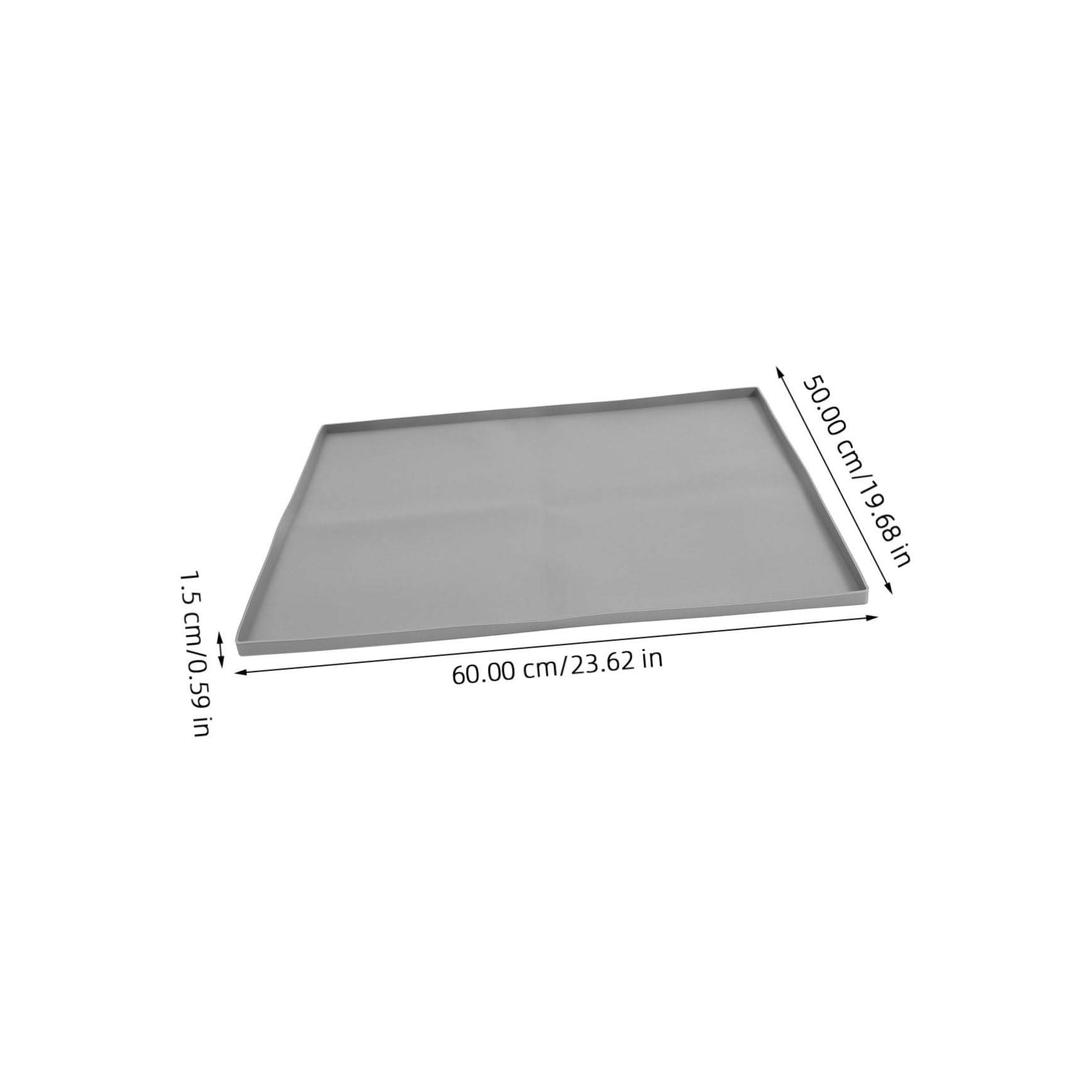 Tappetino in Silicone per Lavatrice e Asciugatrice 60x50 Cm Grigio | Antiscivolo e Leggero, Protezione del Piano Superiore, Uso in Lavanderia e Casa
