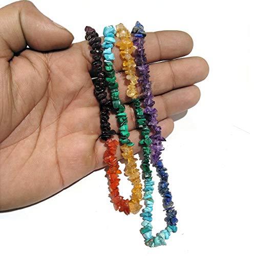 Image of Reiki Crystal Products Certified Natural Crystal Stone Chip Mala Necklace Collection for Men & Women, Reiki Energized Gemstone Jewellery for Meditation, Yoga, Spiritual Styling & Everyday Wear, Multiple Stone Variants