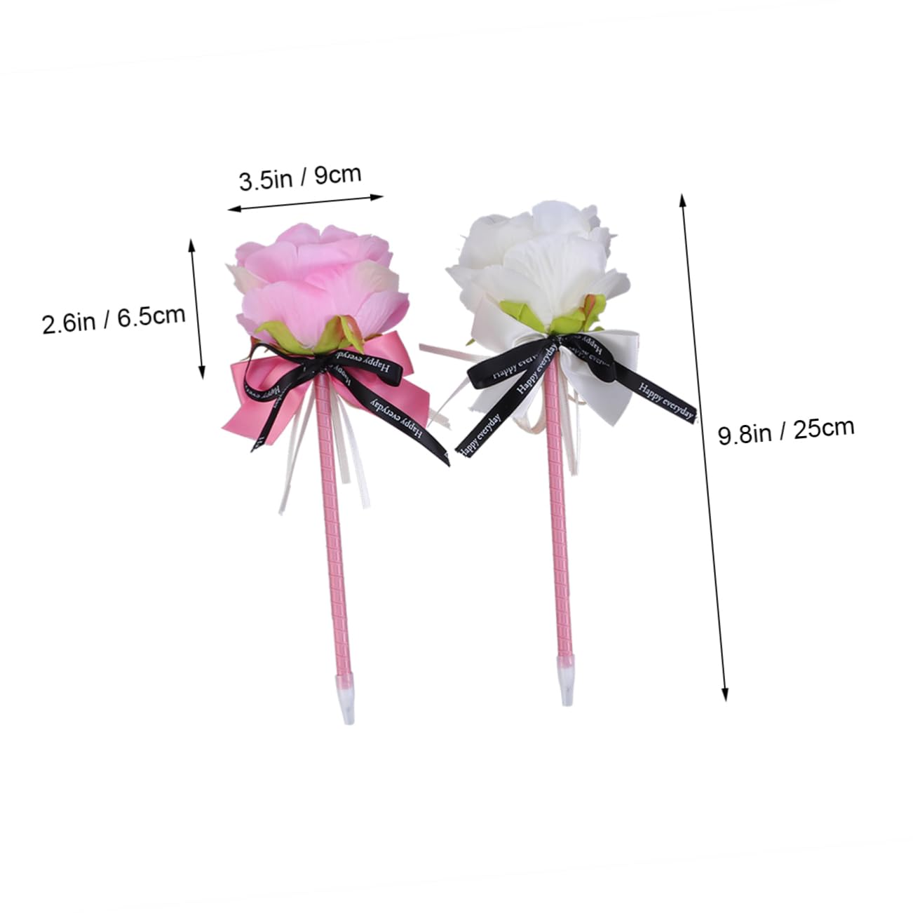 Lot De 3 Stylos À Bille Créatifs En Forme De Nœud Rose Stylets Élégants Pour Papeterie Bureau École Instrument Décriture 4 Pièces X 3