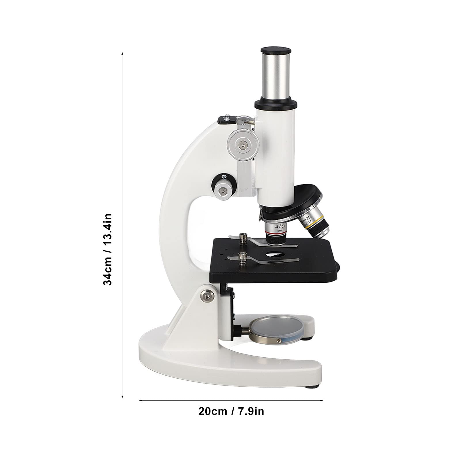 NDNCZDHC Monocular Microscope for Students Adults, 640X Magnification Dual Coaxial Focus Handwheel Microscope Kit with Lens and Storage Bag