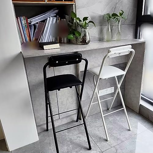 Lot de 2 chaises pliantes portables de 70 cm au design compact et assises rembourrées blanches - 7