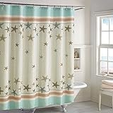 DS BATH Tremiti Starfish Shower Curtain,Waterproof Polyester Fabric Shower Curtains,Ocean Decorative