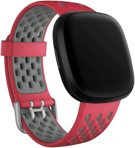 Seleek Bandas de Reemplazo Compatibles con Fitbit Versa 3  Versa 4  SenseSense 2, Correas de Pulsera de Fitness de Accesorio Ajustable de Silicona