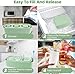 Tcamp Ice Mold for Stanley Cup 30-40 oz Tumbler Cup Ice Mold, Silicone Ice Cube Tray With Lid and Bin for Chilling Cocktails, Whiskey, Drinks, Coffee, Easy Fill and Release Ice Maker (Green)