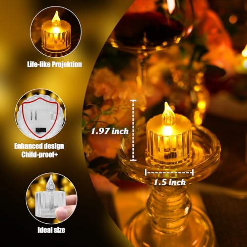 Image of 24PCS Star Tea Lights Candles