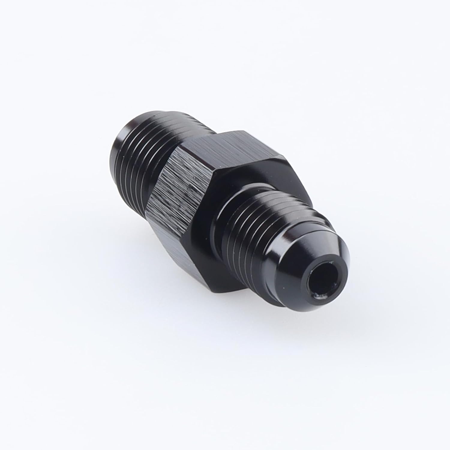 AC PERFORMANCE 7/16 x 24 Male Inverted 1mm Oil Feeding to 3/8 x 24 Male Fitting Adapter Aluminum Black