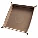 Wiz Dice Collapsible Bicast Leather & Felt Folding Dice Holder Rolling Tray with Snaps for DnD, Tabletop Games, & Storage