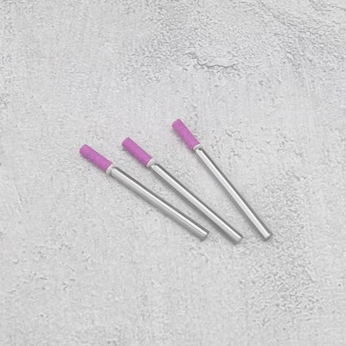 ECSiNG 20-teiliges Schleifstein-Bits, Rotierendes Schleifstein-Bohrer Set aus Korund-Schleifsteinen Zubehör-Set Schleifen von Elektrosägen, 3 Mm Steindurchmesser