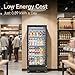Vivacool 6 Cu.Ft Commercial Refrigerator, Beverage Refrigerator Cooler with Glass Door, Lock & Adjustable Shelves, Quiet Frost Free for Bar Office Home, ETL Listed