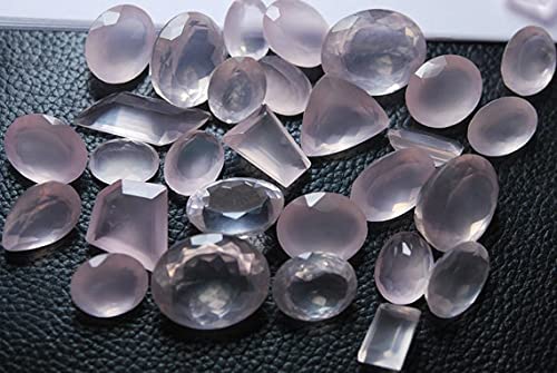 Quartz rose de Madagascar pierres facettées taille XL pour création de bijoux uniques LKBEADS