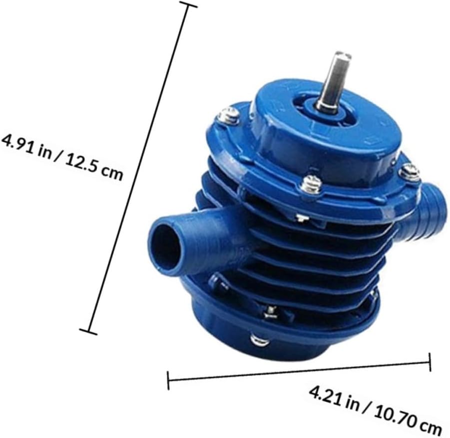MAGICLULU Mini Self-priming Plastic Water Transfer Pump for Home Use, Portable Drill Powered Utility Pump for Pond and Aquarium Water Removal, Blue