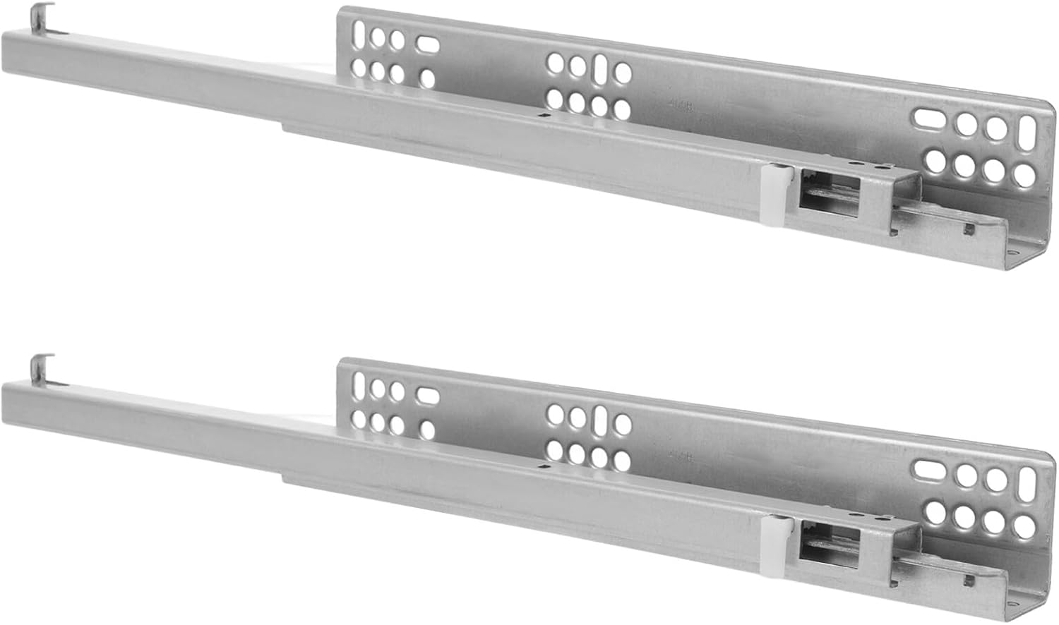 Hydraulic Damping Drawer Slide Rails Silent Bottom Mount Replacement Glides for Kitchen Cabinets Wardrobes Cold Rolled Full Extension Smooth Slide