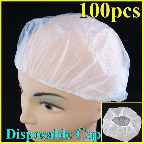 Easygoby 100x Disposable Waterproof Travel Home Clear Hair Bath Shower Elastic Caps DIY