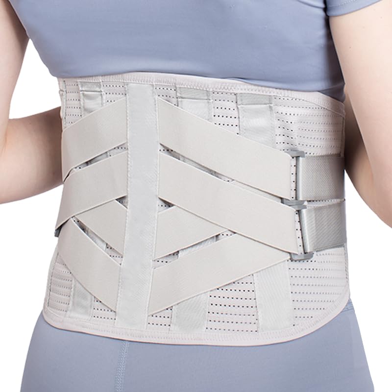 Tirantes de espalda para aliviar el dolor de espalda, cinturón de compresión para hombres y mujeres, soporte lumbar para hernia de disco, ciática,