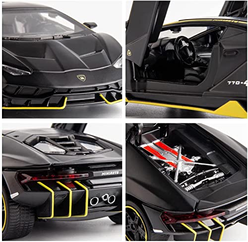 Image of 1 /32 Lamborghinii Centenarioo Model Car with Box, Zinc Alloy Pull Back Toy car with Sound and Light for Kids Boy Girl Gift?Colors as Per Stock? (Lamborghini Centenario)