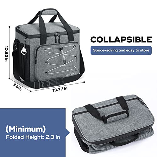 Realcool Soft Cooler Bag 35/45 Can, Large Lunch Box For Men, Collapsible Cooler Insulated Leak Proof, Soft-Sided Cooler For Picnic, Grocery, Beach, Camping, Travel #TOP3