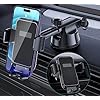 Car Phone Holder Mount, [Military-Grade Suction & Super Sturdy Base] 3 in 1 Universal Phone Mount For Car Dashboard Windshield Air Vent Hands Free Car Phone Mount for iPhone Android All Smartphone