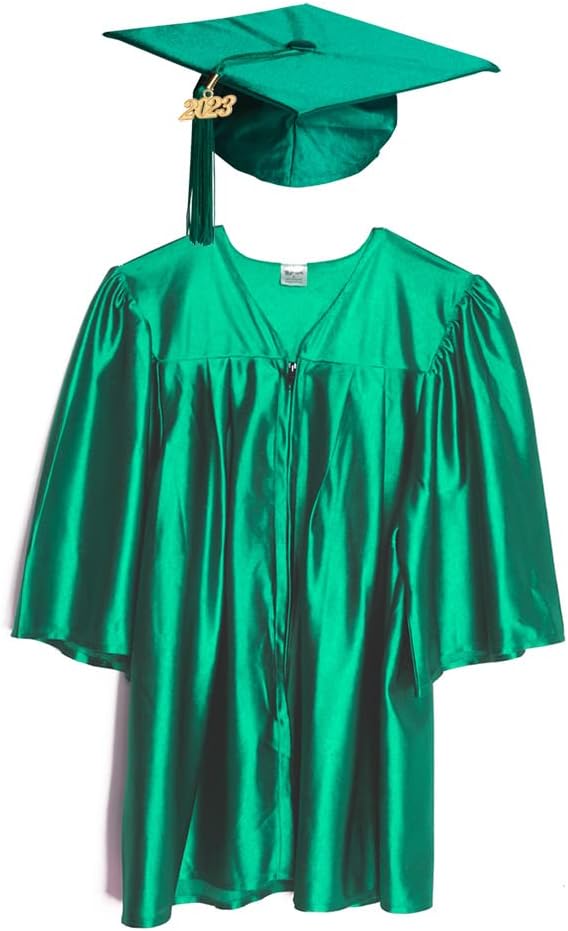 Happy GraduatesPreschool and Kindergarten Graduation Cap, Gown, Tassel and 2023 Charm Sets