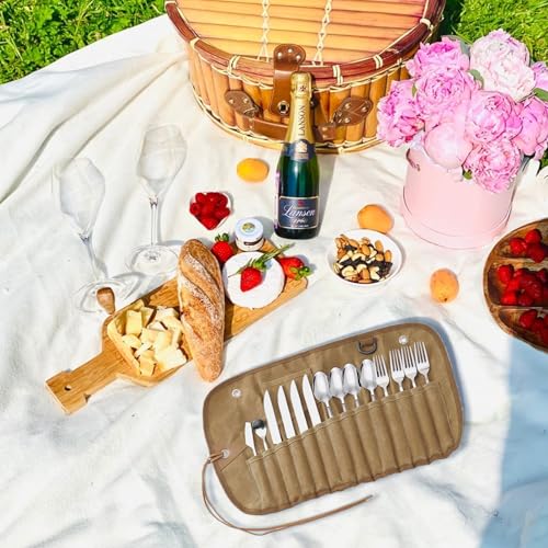 Pochette à couverts élégante et durable pour set de table de camping